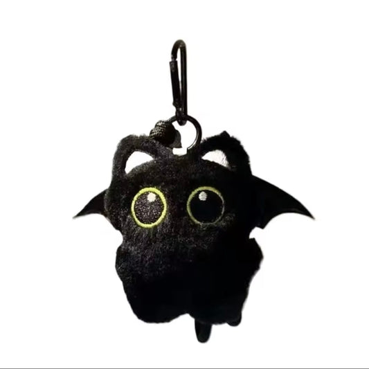 Bat Cat Plush Keychain