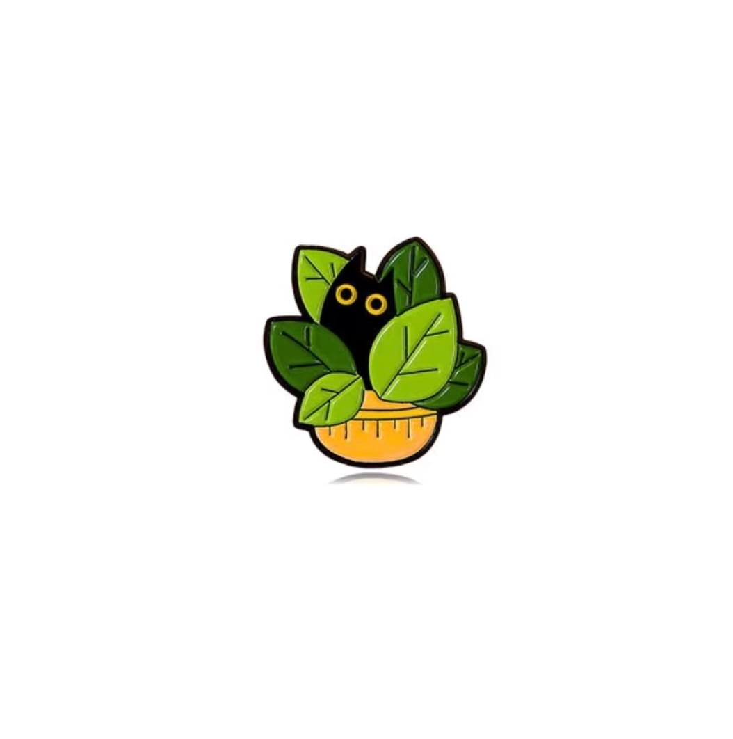 Cat in Plants Pin