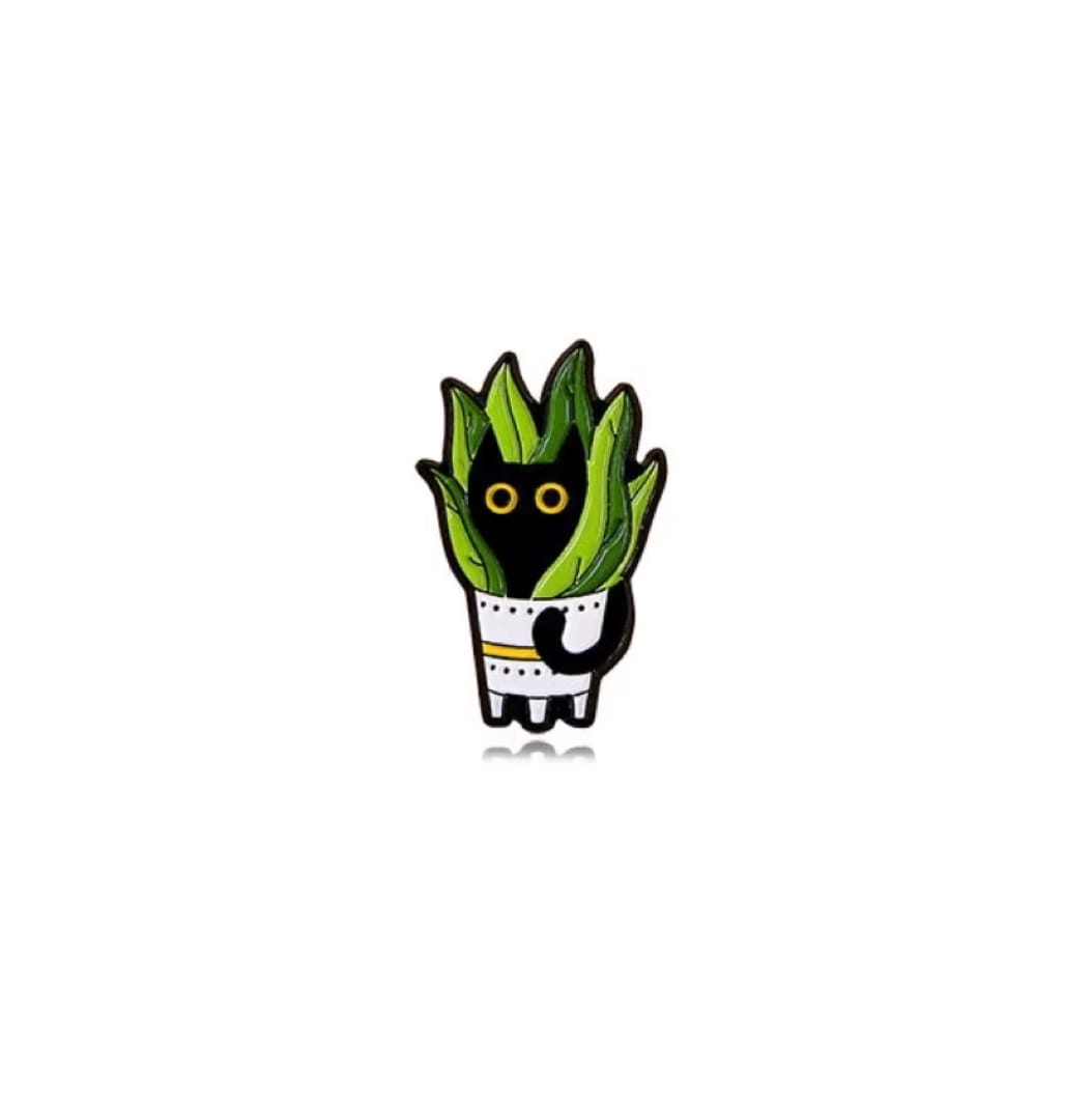Cat in Plants Pin