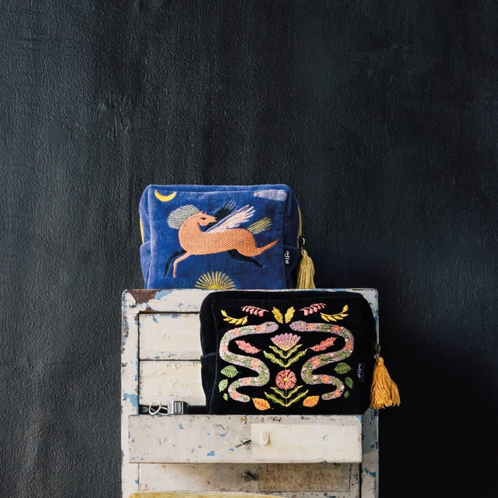 Amulet Embroidered Pouch