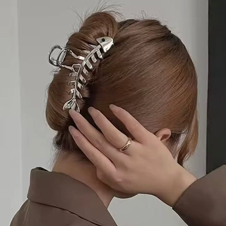 Fish Bone Claw Clip