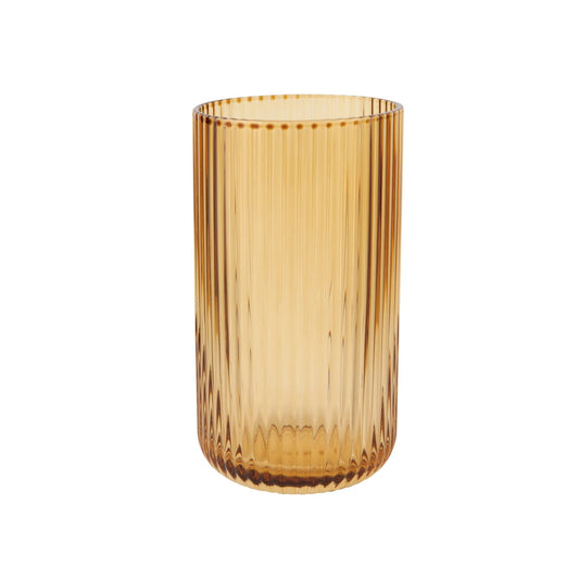 Fluted Amber Glass