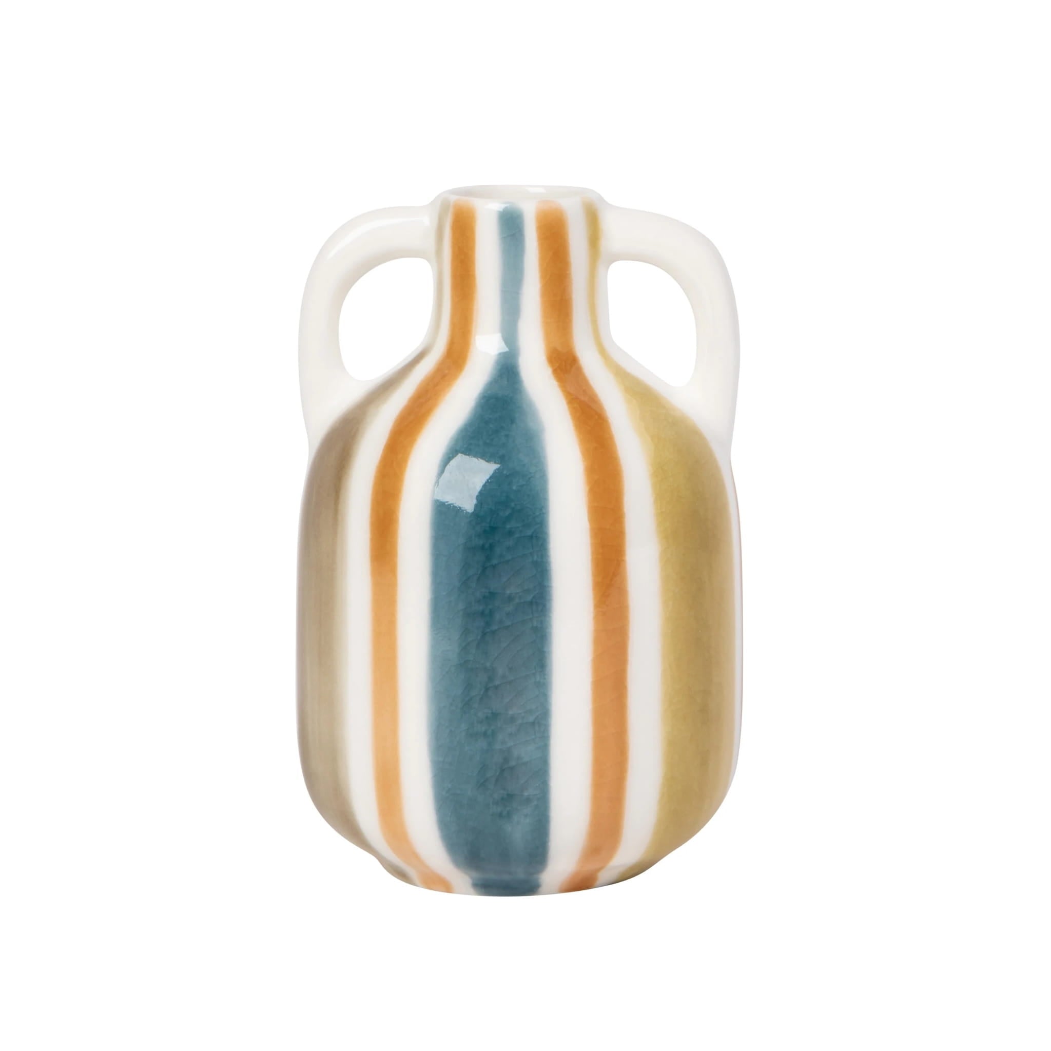 Rustic Stripe Bud Vase