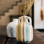 Rustic Stripe Bud Vase